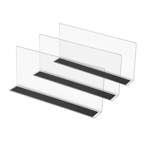 <span class=keywords><strong>Acrylic</strong></span> rõ ràng cho tủ quần áo phân vùng l-hình dạng nhựa baffle Ví separators Kệ tổ chức từ Kệ ngăn - Product Image 3