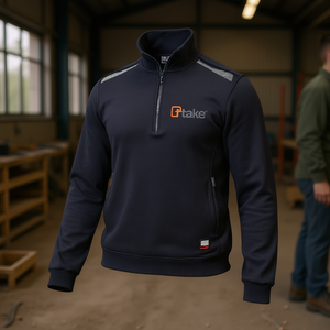 เสื้อสเวตเชิ้ต Felpa รุ่นปกติ สีดำ คอซิป ¼  สำหรับทำงาน - Product Image 3