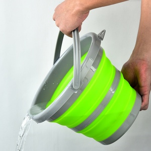 Storage Bin <b>Basket</b> Camping Outdoor Garden Cleaning Tools Wash Water <b>Foldable</b> Collapsible Fishing Bucket - Product Image 2
