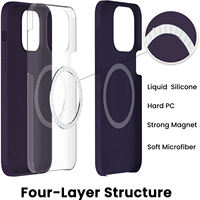 Etuis de téléphone à charge sans fil antichoc en silicone souple et magnétique pour iPhone 11 12 13 14 15 16 mini Pro max plus