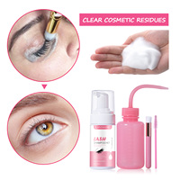 Kit de shampooing pour cils personnalisé 60 ml, marque privée, nettoyant moussant pour cils bio, pour peaux sensibles, sans cruauté, écologique