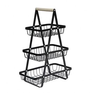 Hot Sale 3-Layer Household Kitchen Metal <b>Storage</b> <b>Rack</b> Empty <b>Vegetables</b> and Fruits <b>Rack</b> - Product Image 2