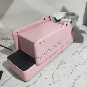 Sillón Lavacabezas Infantil Rosa con Diseño de Animal de Dibujos Animados para Salón de Belleza - Product Image 5