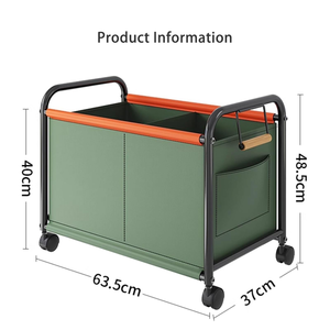 Rolling Rectangle <b>Metal</b> Toy Storage Rack on Wheels Large Capacity Movable Multi-functional 2-Layer Storage <b>Box</b> with Sorter - Product Image 2