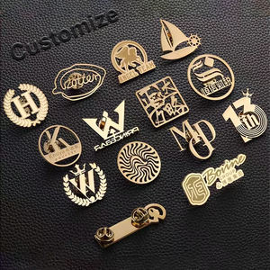 Fabbrica personalizzabile in acciaio inox impermeabile spilla Logo distintivo perni cavi incisione Laser taglio Laser metallo artigianato - Product Image 1