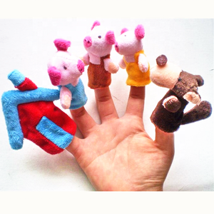 <span class=keywords><strong>The</strong></span> Three Little Pig Bé Câu Chuyện-Nói Sang Trọng Đồ Chơi Búp Bê Con Rối Ngón Tay Sói Con Rối Ngón Tay - Product Image 4