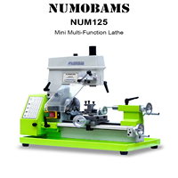Numobams NU125 Mini Tour et perceuse manuels multifonctions 3 en 1 en métal pour la fabrication et la réparation de montres
