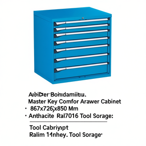 Fami Master Key Comfort <b>Drawer</b> Cabinet 7 <b>Drawers</b> 867x726x850 Mm Anthracite Grey Ral7016 <b>Tool</b> Storage - Product Image 2