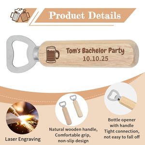 Abridor de Botellas de Madera Personalizado para <span class=keywords><strong>Cumpleaños</strong></span>, 18, 21, 30, 40, 50, <span class=keywords><strong>60</strong></span> Años, <span class=keywords><strong>Regalo</strong></span> para el Día del <span class=keywords><strong>Padre</strong></span>, Decoración para Fiestas de <span class=keywords><strong>Cumpleaños</strong></span> - Product Image 4