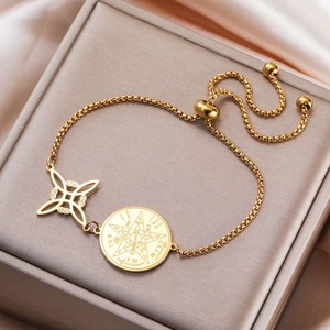 Pulsera <span class=keywords><strong>de</strong></span> Acero Inoxidable para Mujer con Tetragramatón, Nudo <span class=keywords><strong>de</strong></span> Bruja, Amuleto <span class=keywords><strong>de</strong></span> <span class=keywords><strong>la</strong></span> Suerte, Protección, Pentagrama, Pentáculo Esotérico - Product Image 4