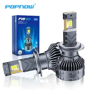 P18 พลังงานสูง 300W 45000LM H7 หลอดไฟ LED 12V สูงต่ํา Beam 6500 K สีขาว H7 H11 H4 9005 9006 9012 LED ไฟหน้า