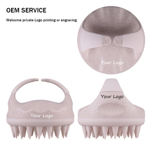 Biểu Tượng Tư Nhân Tóc Và Da Đầu Massager Rơm Lúa Mì Bền Vững Bàn Chải Tự Nhiên Thông Hơi Bàn Chải Lúa Mì Hữu Cơ Rơm Bàn Chải Tóc - Product Image 5