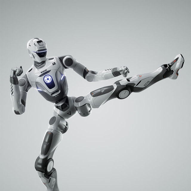 Humanoid Service Robot for Commercial Use With AI Vision and Optional Solid State Battery for Hotel Concierge Service