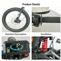 Sepeda Motor Listrik Ringan 65kg Rangka 6061 72V 40AH 10KW Puncak 400NM Jarak Tempuh 120KM Kecepatan 90KMH Kemampuan Naik Lereng 65 Derajat Rem 4 Piston USB LED