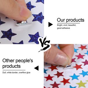 3000 Pezzi <span class=keywords><strong>Tatuaggi</strong></span> a Stella Personalizzati 0,6" Olografici Scintillanti Impermeabili Adesivi Ecologici Colori Personalizzati - Product Image 6