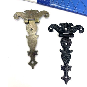 Charnière de meuble rétro en alliage de zinc, style européen, montage en surface, durable, pour boîte en bois, décoration de la maison, finition bronze antique - Product Image 1