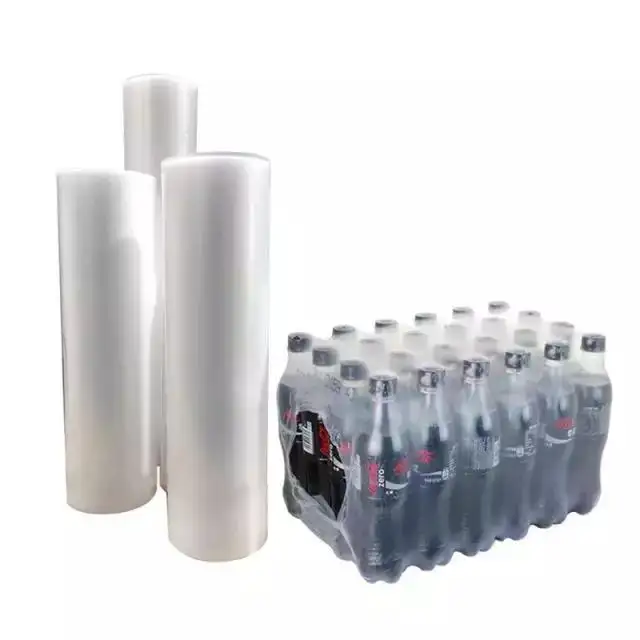 Película de envoltura termorretráctil para embalaje de botellas, PE, precio de fábrica