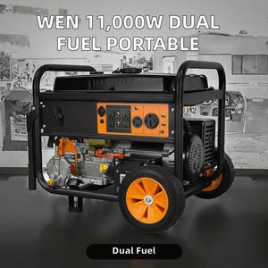 เครื่องกำเนิดไฟฟ้าแบบพกพา 11,000 วัตต์ 120V/240V AC เฟสเดียว ใช้ได้ทั้งน้ำมันและแก๊ส พร้อมชุดล้อและสตาร์ทไฟฟ้า (DF1100T) - Product Image 2