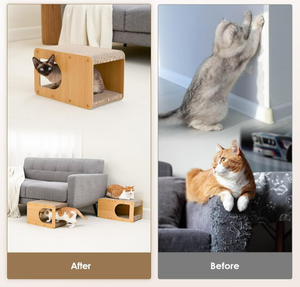 Rascador para gatos de cartón corrugado, casa de interior, árboles para gatos y rascador con cama de rascador para gatitos - Product Image 5