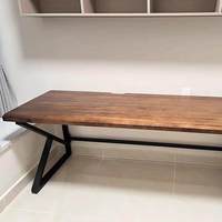 Escritorio Doble de Madera Maciza para Computadora, Estación de Trabajo Larga para Dormitorio u Oficina en Casa, Escritorio para Dos Personas para Estudio y Juegos