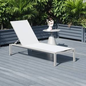 Chaise longue pliable <span class=keywords><strong>de</strong></span> luxe en <span class=keywords><strong>aluminium</strong></span> et maille Teslin pour cour, villa, hôtel et plage - <span class=keywords><strong>Bain</strong></span> <span class=keywords><strong>de</strong></span> <span class=keywords><strong>soleil</strong></span> en extérieur avec <span class=keywords><strong>design</strong></span> résistant aux UV - Product Image 3