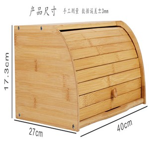 Double Layer Drawer Type <strong>Bread</strong> Box Bamboo Food Storage Case <strong>Bread</strong> <strong>Bin</strong> Multifunctional Food Container Cutlery Tableware Organizer - Product Image 6