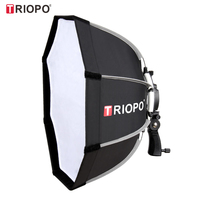 Studio pliable portable professionnel, montage rapide, boîte à lumière avec griffe universelle pour flash et lampe torche