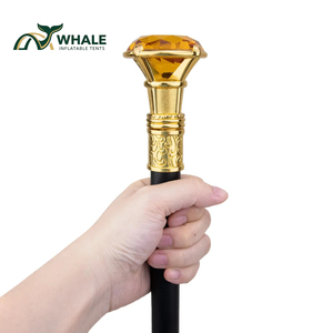 Bastón <span class=keywords><strong>de</strong></span> Trekking Plegable <span class=keywords><strong>de</strong></span> Dos Secciones, Ligero, con Punta Dorada y Diamantes, Diseño Decorativo <span class=keywords><strong>de</strong></span> Cuatro Lados, Mango Negro Liso, Resistente - Product Image 4