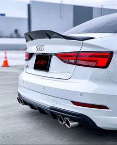 ปีกท้ายรถคาร์บอนไฟเบอร์แท้แบบ R สไตล์ R สำหรับรถ Audi A3 RS3 S3รถซีดาน8V ชุดบอดี้เลอร์ท้ายรถด้านหลังสปอยเลอร์2014-2020 - Product Image 5