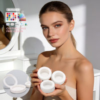 Contenants cosmétiques vides en plastique personnalisés 50ml 100ml, pots transparents pour poudre libre avec applicateur