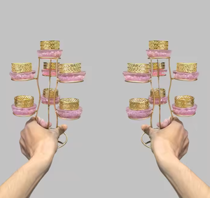 Hermoso soporte de linterna, los mejores usos festivos, Decoración de mesa de vela cónica de aluminio decorativa para el hogar - Product Image 4