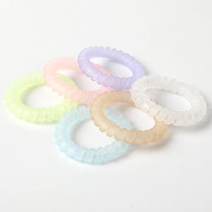 Cordon de téléphone style coréen mat transparent givré sirène, n'abîme pas les cheveux, vente en gros pour femmes - Product Image 1