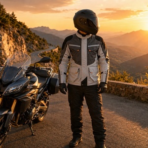 Jaket Motor Armor Level 2 CE Pria, Teruji REACH, Lapisan Katun Tahan Air yang Dapat Dilepas, Jaket Pelindung Berkendara Motor yang Hangat - Product Image 4
