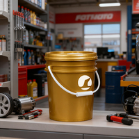 Seau en plastique de 5 gallons de style américain industriel pour produits chimiques, peinture, huile moteur, détaillage automobile avec couvercles