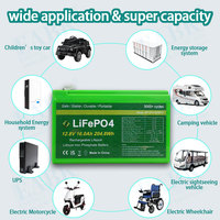 OEM ODM 12V 16Ah LiFePO4 Paket Baterai Isi Ulang Solid State dengan BMS 3000+ Siklus Energi Surya