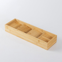Boîte de rangement multifonctionnelle moderne et créative en bambou pour couverts, organisateur de bureau pour baguettes, couteaux, fourchettes, cuillères, cuisine et salle à manger