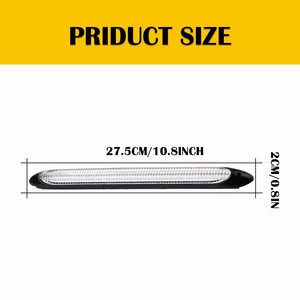 Barre de feux de signalisation LED 27,5 cm (10,8 pouces) Jaune ambre Prête à l'emploi Canbus pour usage automobile - Product Image 1