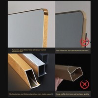 Miroir sur pied pleine longueur amincissant pour magasins de vêtements, dressing à domicile et miroir de diffusion en direct