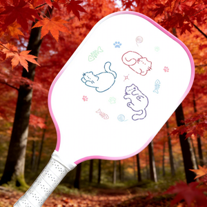 Raquette de pickleball légère en fibre de carbone approuvée USAPA, noyau en nid d'abeille PP durable, poignée allongée sans bordure, imperméable, pour adultes - Product Image 1