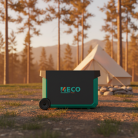 Station d'alimentation portable MECO Solar Energy 3,6 kWh, 1200 W, batterie LiFePO4, onde sinusoïdale pure, générateur solaire MPPT avec panneau solaire