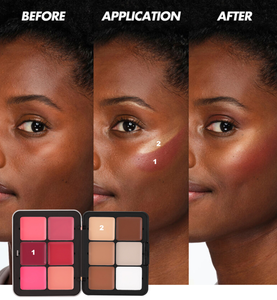 Palette di Blush Opaco Cremoso Impermeabile in 12 Colori con Pigmenti, Correttore a Lunga Durata, Trucco Viso Tutto-in-Uno - Product Image 6