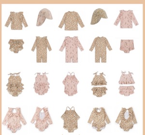 Traje de Baño de una Pieza para Niñas 2025, Bikini con Estampado Completo de Limón para Bebé<span class=keywords><strong>s</strong></span>, Traje de Baño Lindo - Product Image 3