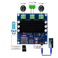 Carte d'amplification de puissance sans fil XH-A272 5.0, module amplificateur audio stéréo 15W*2, amplificateur audio numérique TDA7297