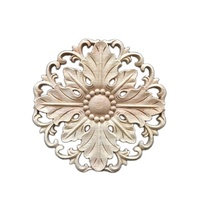 Appliques sculptées en bois naturel non peint pour meubles, armoires, écoles, hôpitaux - Design traditionnel antique en bois massif