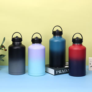 Bouteille d'eau isotherme à double paroi en acier inoxydable 18/8 de 64 oz avec logo personnalisé, sans BPA, anti-fuite, avec poignée et couvercle, maintien au chaud/froid 6-12 heures - Product Image 1