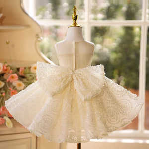 Alta calidad verano elegante sin mangas arco vestido niño fiesta disfraz bebé <span class=keywords><strong>Primera</strong></span> Comunión disfraz boda flor niña vestidos - Product Image 5