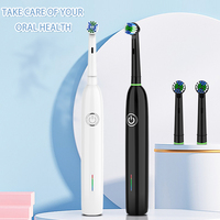 Vente en gros de brosse à dents électrique brosse rotative Rechargeable Pro têtes orales modes minuterie brosse à dents électrique Usb