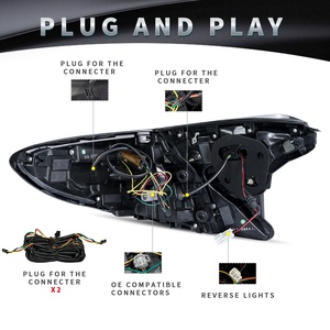ชุดไฟท้ายรถยนต์แบบ LED สำหรับ <span class=keywords><strong>CHR</strong></span> ปี 2018-2020 พร้อมไฟเลี้ยวแบบไดนามิกสำหรับรถยนต์โตโยต้า <span class=keywords><strong>CHR</strong></span> - Product Image 2