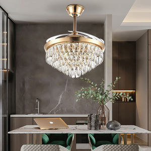 Zhongshan 52 אינץ 'סגנון רטרו הוביל תאורה תקרה נברשת רעש נמוך שליטה מרחוק תליון מאוורר עם תכונות דקורטיביות - Product Image 6