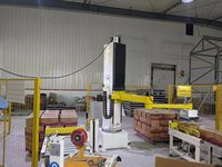 Robot articulé monté sur colonne Ruisitong avec boîte de vitesses PLC et moteur, système de palettisation/dépalettisation entièrement automatique 600 sacs/h